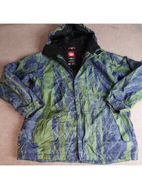 686 Mens Jacket XL Green Full Zip Hooded Defender